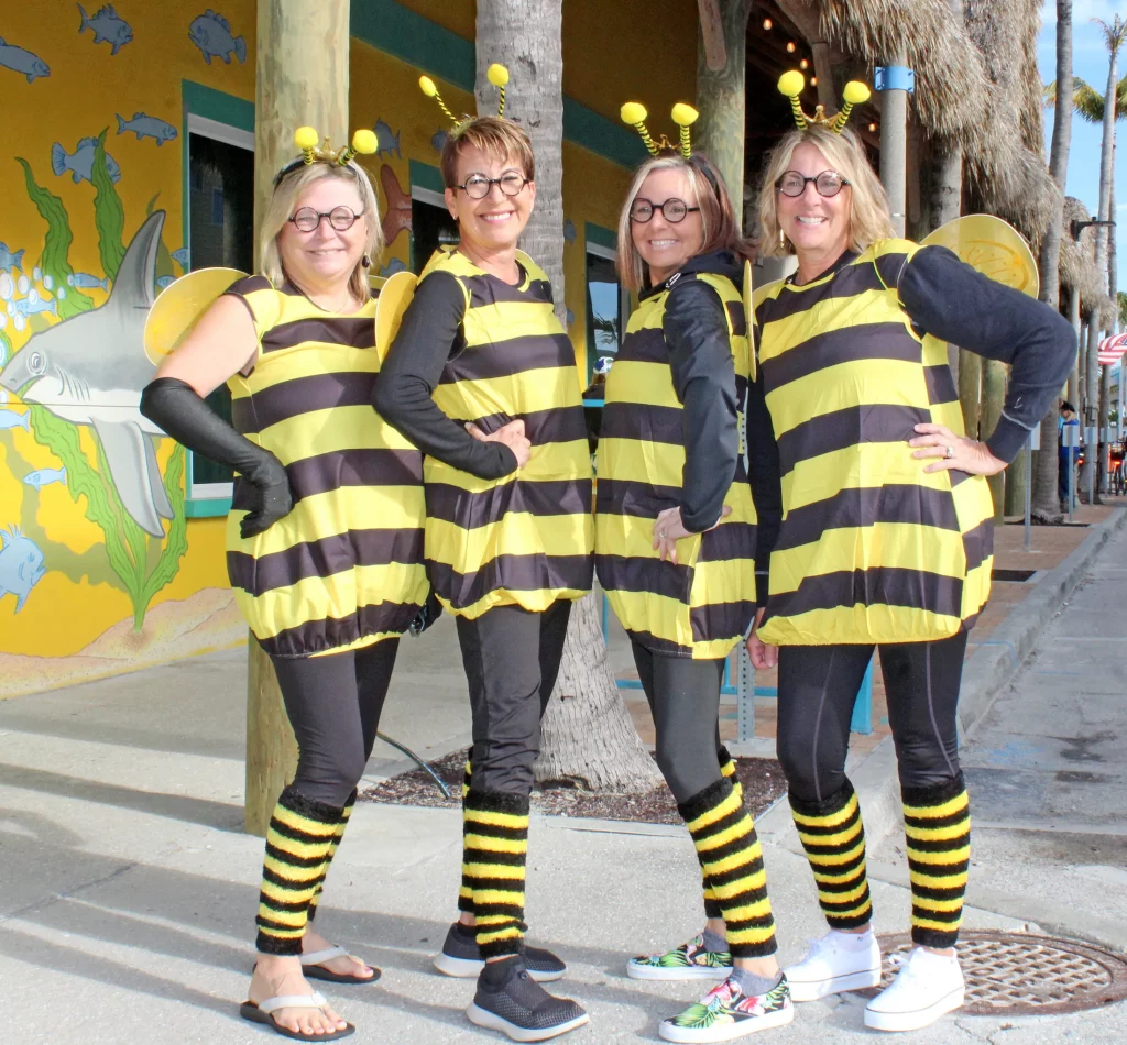 people dressed as bumble bees